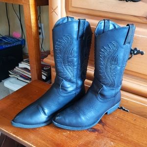 WAMBLEE 403305 Women's Black WESTERN BOOTS 8.5